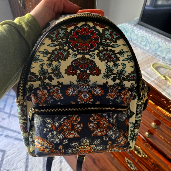Coach Floral Print Backpack - Picture 1 of 1